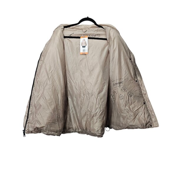 Two by Vince Camuto New Hooded Puffer Jacket Beige Winter Coat - Picture 8 of 14